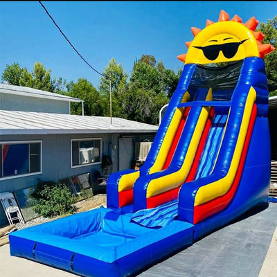 Piscina desmontável Aluguer de festa comercial PVC Slide de água inflável