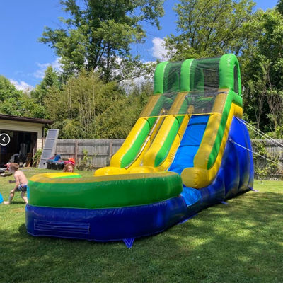 Commercial Seco e Molhado Slide de Água Inflavel de 25ft com Jogos de Água de Verão para Crianças