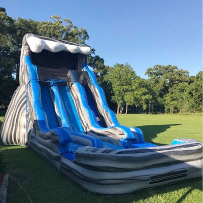 Entretenimento ao ar livre Indoor Dual Slip n Slide Slide de piscina inflável para parque aquático