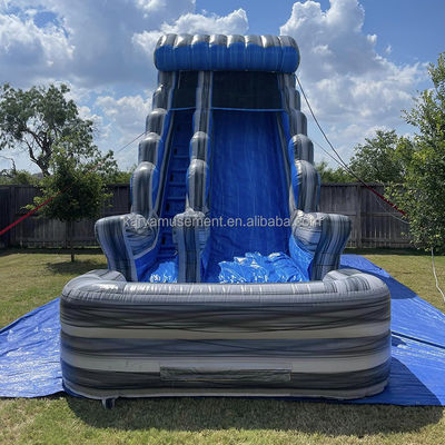 Entretenimento ao ar livre Indoor Dual Slip n Slide Slide de piscina inflável para parque aquático