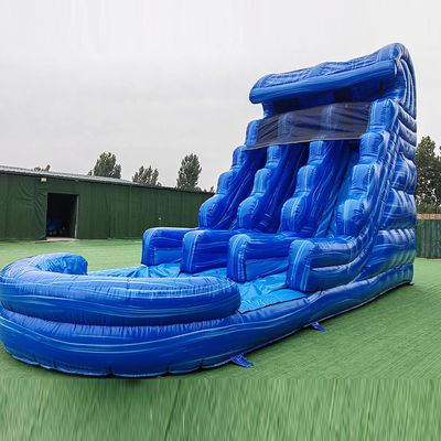 Parque aquático PVC inflável Slide duplo N com piscina Salto Slide aquático do quintal