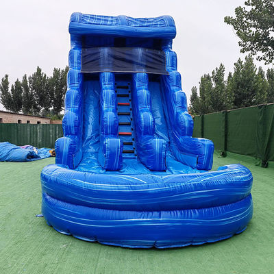 Parque aquático PVC inflável Slide duplo N com piscina Salto Slide aquático do quintal