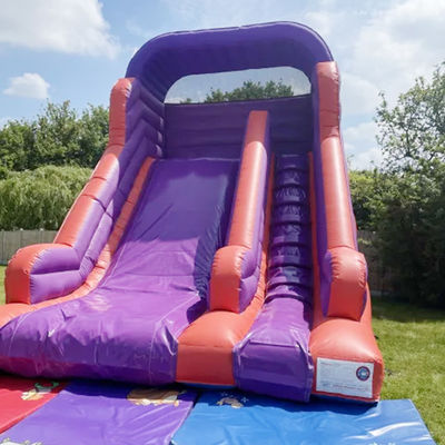Jardim de salto salto escorrega seca para crianças e adultos Indoor PVC Slide de água roxo