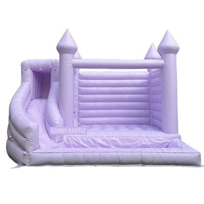 Castelo decorativo inflável de PVC de qualidade comercial com buraco de bola e escorrega