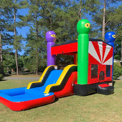 Castelo de cores personalizadas para crianças temático inflável castelo de salto com slide combo