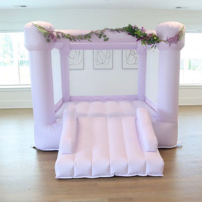 Crianças Trampolim Rosa e Princesa Castelo Inflavel Casa de Banqueiros com Malha Branca