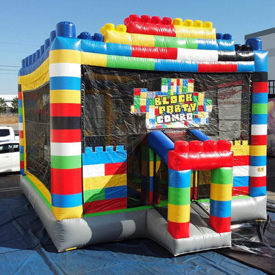 Entretenimento interior e exterior Blocos de construção de PVC Castelo de salto inflável para festa