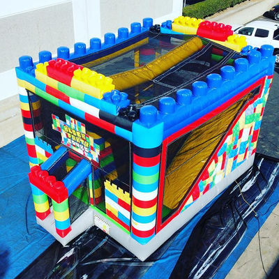Entretenimento interior e exterior Blocos de construção de PVC Castelo de salto inflável para festa