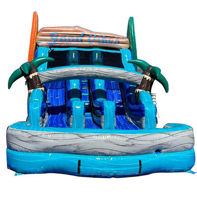 Tabuleiro de surf de PVC comercial com escorregas duplas Escorregador de água para festas Aluguer Expedição expressa