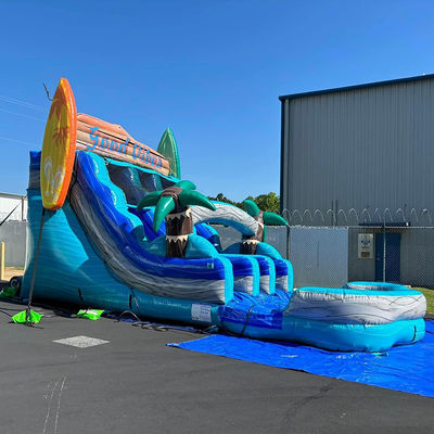 Tabuleiro de surf de PVC comercial com escorregas duplas Escorregador de água para festas Aluguer Expedição expressa