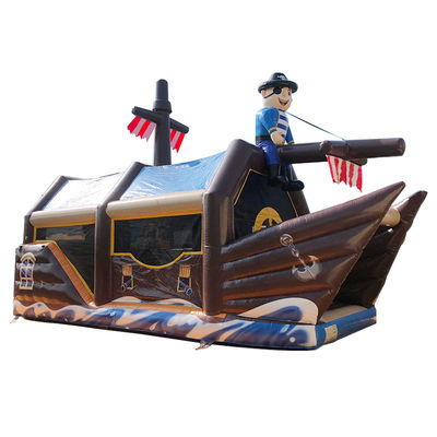 Personalizar aceito durável tema do navio pirata inflável casa de salto para crianças festa