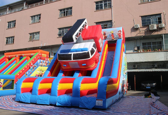 Deslizante seco inflável comercial com logotipo personalizado Deslizante de salto de palhaço de circo de carnaval