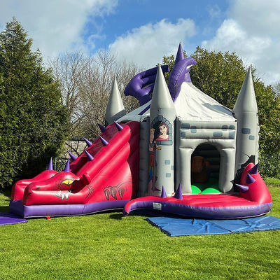 Dinossauro Vermelho Castelo Salto com Slide Como Treinar o Seu Dragão Casa de Salto Inflavel