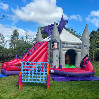 Dinossauro Vermelho Castelo Salto com Slide Como Treinar o Seu Dragão Casa de Salto Inflavel