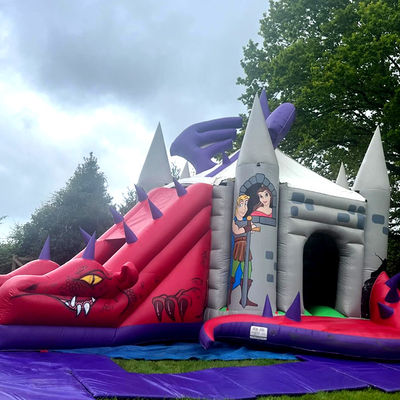 Dinossauro Vermelho Castelo Salto com Slide Como Treinar o Seu Dragão Casa de Salto Inflavel