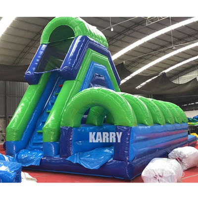 Aluguer de festas Negócios Deslizamento de água de palmeira inflável com piscina Deslizamento longo
