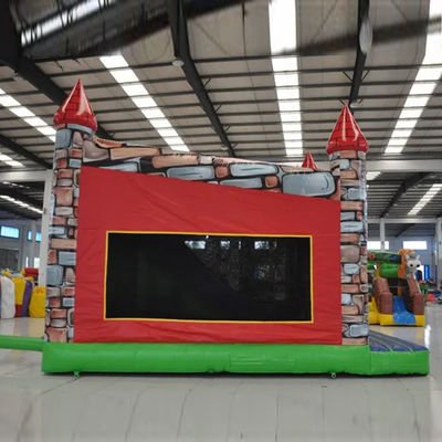 Blower Comercial Animação de desenhos animados de PVC Casa de segurança inflável com piscina de escorrega