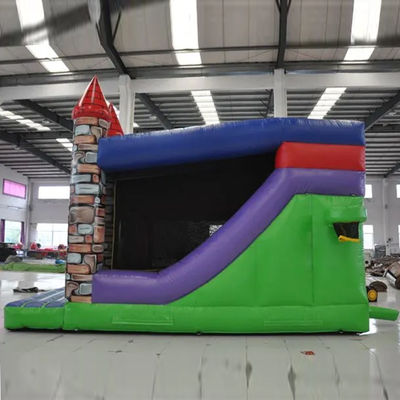 Blower Comercial Animação de desenhos animados de PVC Casa de segurança inflável com piscina de escorrega