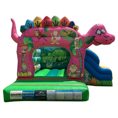 CE/EN14960 Casa de salto inflável certificada Castelo com tema do Zoo de Dinossauros