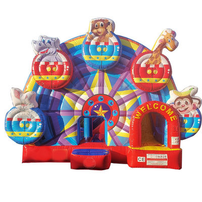 KRC Red Animal Ferris Wheel Inflatable Bounce House para Salto