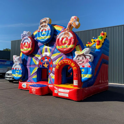 KRC Red Animal Ferris Wheel Inflatable Bounce House para Salto