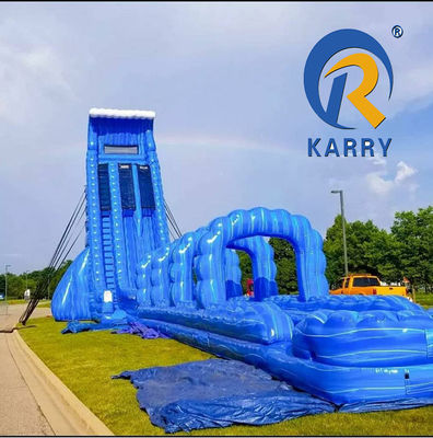 Características personalizadas Slide de água inflável para adultos com piscina Casa de salto PVC sustentável
