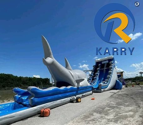 Características personalizadas Slide de água inflável para adultos com piscina Casa de salto PVC sustentável