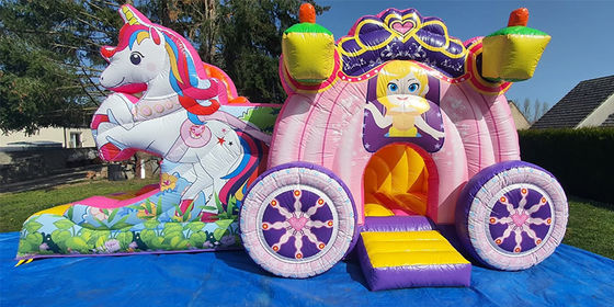Via de Envio Sea Air Express Rainbow Unicorn Inflatable Bouncy Bouncer com Slide
