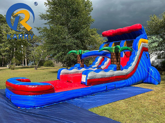 Slide de água inflável de lona de PVC para adultos e crianças Logotipo/padrão personalizado