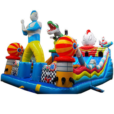 Unisex inflável infantil Fun City Dino tema casa de salto escorrega para eventos de festa
