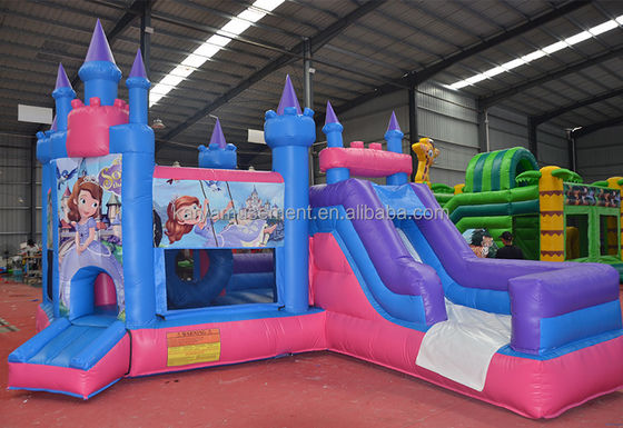 Características PORTÁVEL Crianças Castelo Desobediente Casa Inflável de Salto com Deslizamento e Piscina