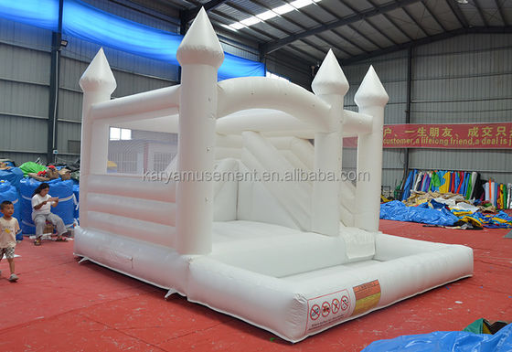 Novamente feito Moonwalk Casamento Trampolim Comercial White Bouncy Castle para eventos de festa
