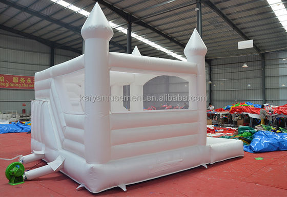 Novamente feito Moonwalk Casamento Trampolim Comercial White Bouncy Castle para eventos de festa