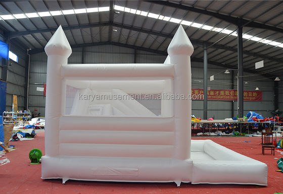 Novamente feito Moonwalk Casamento Trampolim Comercial White Bouncy Castle para eventos de festa