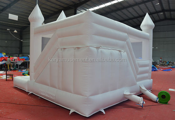 Novamente feito Moonwalk Casamento Trampolim Comercial White Bouncy Castle para eventos de festa