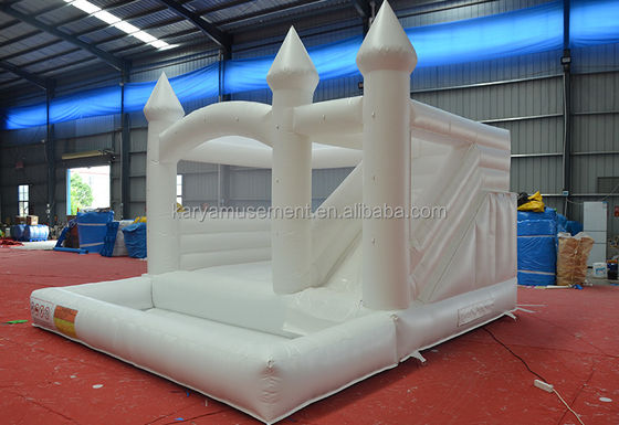 Novamente feito Moonwalk Casamento Trampolim Comercial White Bouncy Castle para eventos de festa