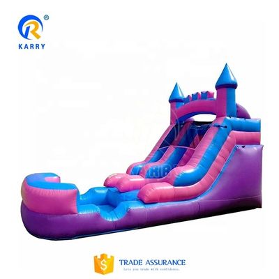 Logotipo personalizado Impresso Grande Slide Longo Combo de Slide de piscina inflável para Combo de diversão ao ar livre
