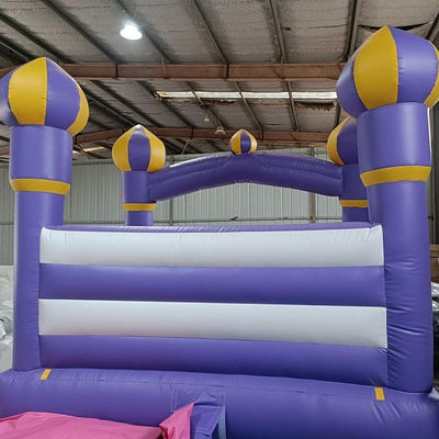 Último estilo roxo inflável salto salto castelo casa para crianças personalizar aceito