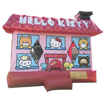 14 anos de Popular Red Hello Kit-ty Inflável Trampolínha Caçador Castelo com Kit de Reparação