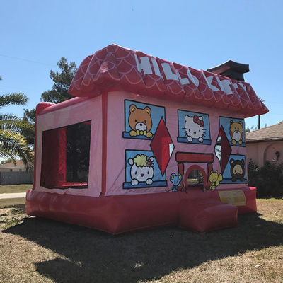 14 anos de Popular Red Hello Kit-ty Inflável Trampolínha Caçador Castelo com Kit de Reparação