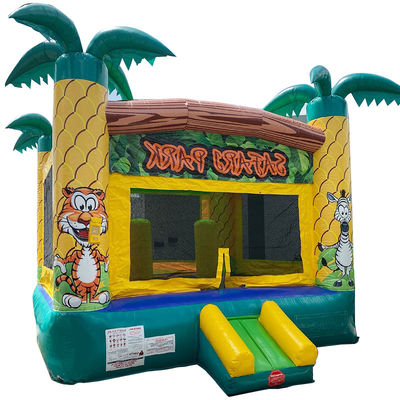 Aluguer de festas Parque de safari tema PVC casa de salto inflável para clientes unisex