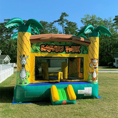 Aluguer de festas Parque de safari tema PVC casa de salto inflável para clientes unisex