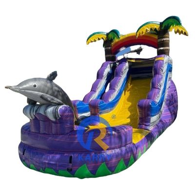 Item Personalizado Cor Inflavel Bouncer Slide com piscina Slide de água de grau comercial