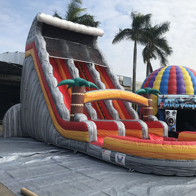 Slide seco de saltos aéreos de faixa dupla Design inflável colorido para tamanhos opcionais do parque