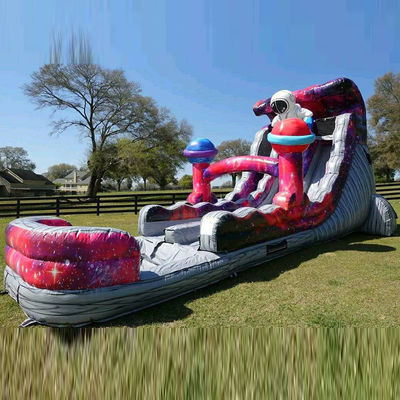 Slide seco de saltos aéreos de faixa dupla Design inflável colorido para tamanhos opcionais do parque