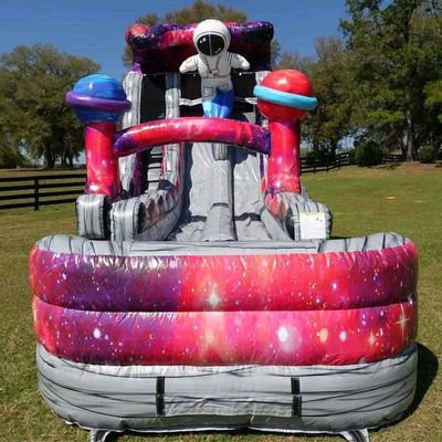 Explore o Planeta brinquedo inflável astronauta deslizamentos de água infláveis com piscina de água