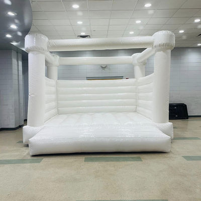 Tamanho personalizado White Moonwalk Bouncers infláveis para PVC Bouncy Castle em cor pastel