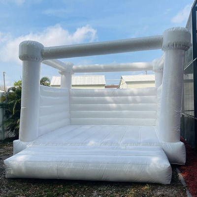 Tamanho personalizado White Moonwalk Bouncers infláveis para PVC Bouncy Castle em cor pastel