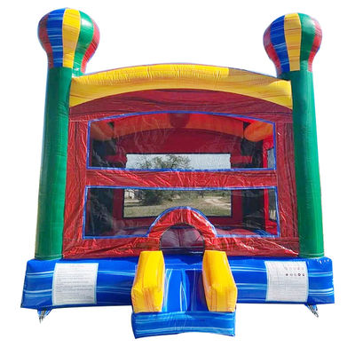CE/EN71/EN14960 Certificado Arco-íris inflável Balão de ar quente Casa de salto Castelo para crianças