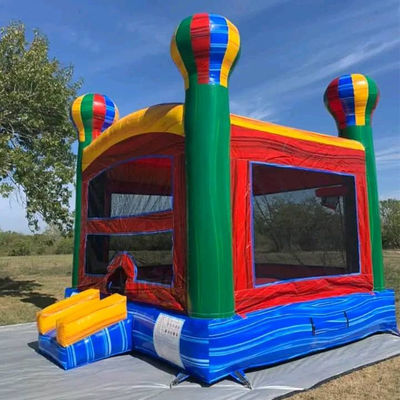 CE/EN71/EN14960 Certificado Arco-íris inflável Balão de ar quente Casa de salto Castelo para crianças